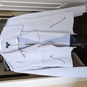 Soft Brushed (Faux) Suede Jacket Waterfall Opening  NWT